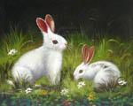unknow artist Rabbit oil painting picture